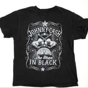 Johnny Cash The Man in Black Tee L